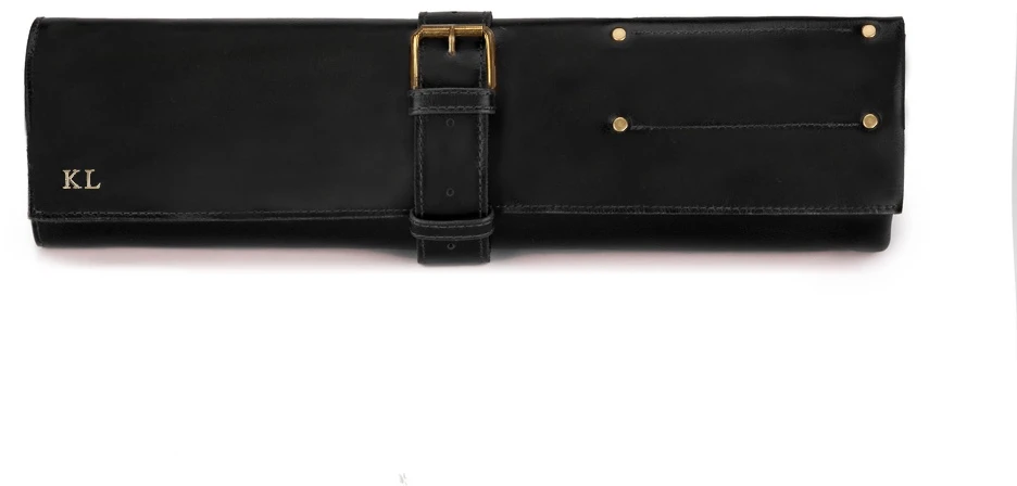 Kelioninis Solier Accessories Personalised leather knife case Solier SA44 juodas