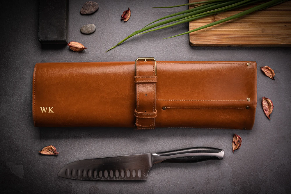Kelioninis Solier Accessories Personalised leather knife case Solier SA44 juodas