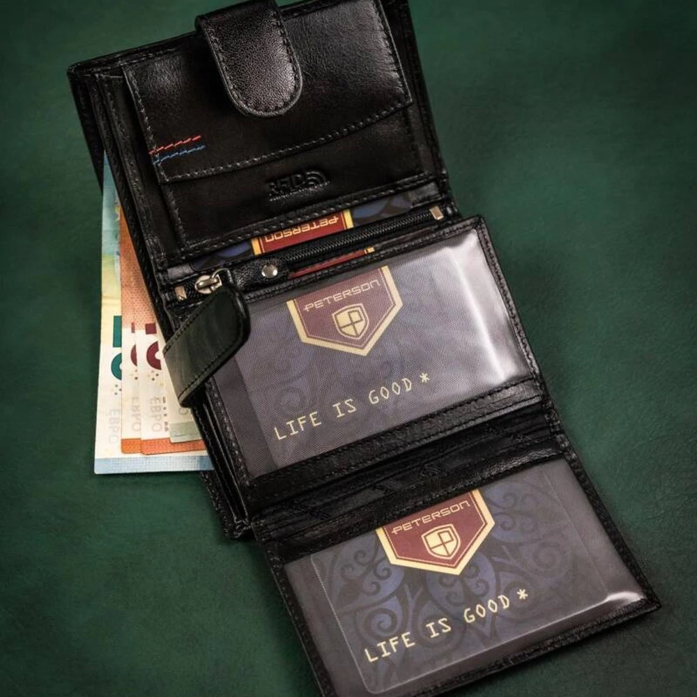 Peterson PTN vyriška odinė piniginė SET-M-1542L-KCS