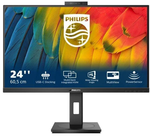 Monitorius PHILIPS 24B1U5301H, Juodos spalvos