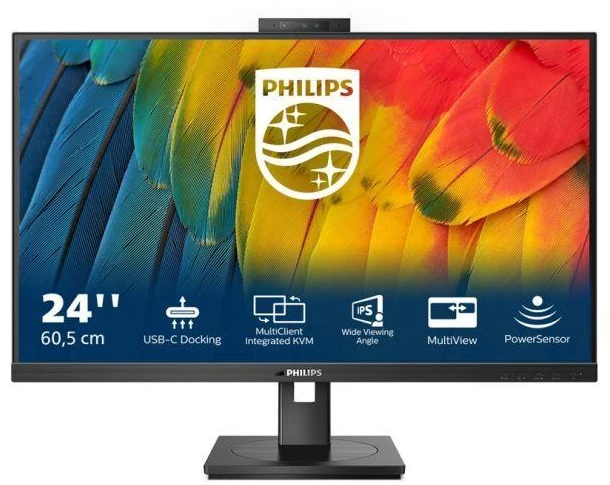 Monitorius PHILIPS 24B1U5301H, Juodos spalvos
