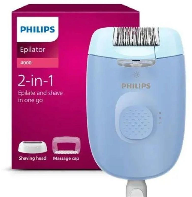 Laidinis epiliatorius Philips Satinelle Essential BRE247/00, Žydras
