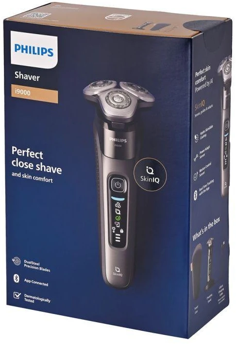 Philips i9000 drėgno ir sauso skutimo elektrinis skustuvas su „SkinIQ“ | X9002/10