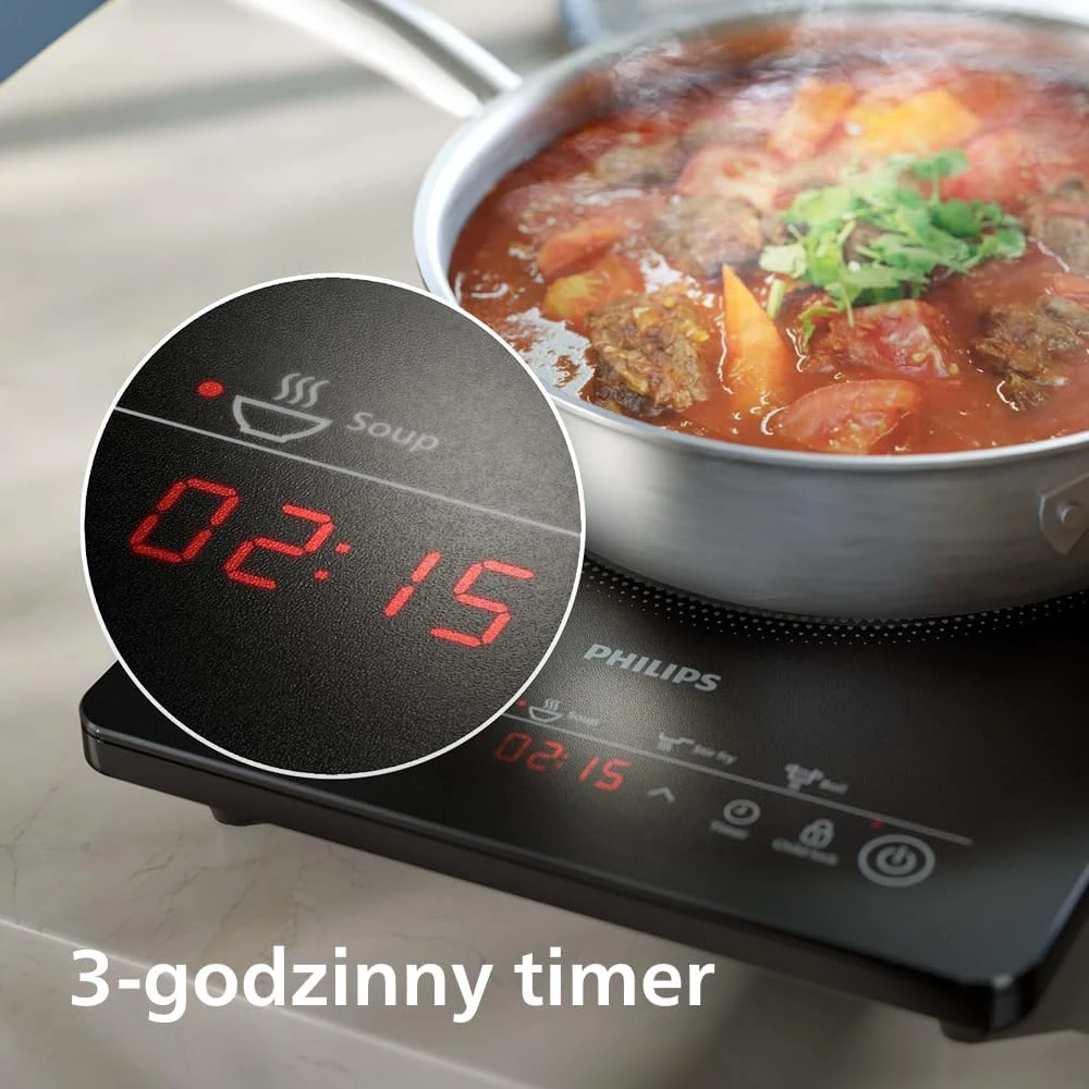 Indukcinė Kaitlentė - Philips 3000 Serija HD5830/90 Mini Vienos Zonos 2000W Juoda