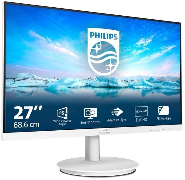 Philips | Monitorius | 271V8AW/00 | 27 " | IPS | 16:9 | 75 Hz | 4 ms | 1920 x 1080 pikselių | 250 cd/m² | Baltas
