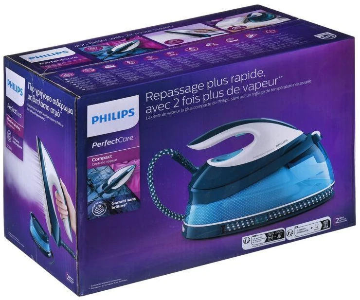 Philips GC7840/20 steam ironing station 2400 W 1.5 L SteamGlide soleplate Mėlyna, Baltas
