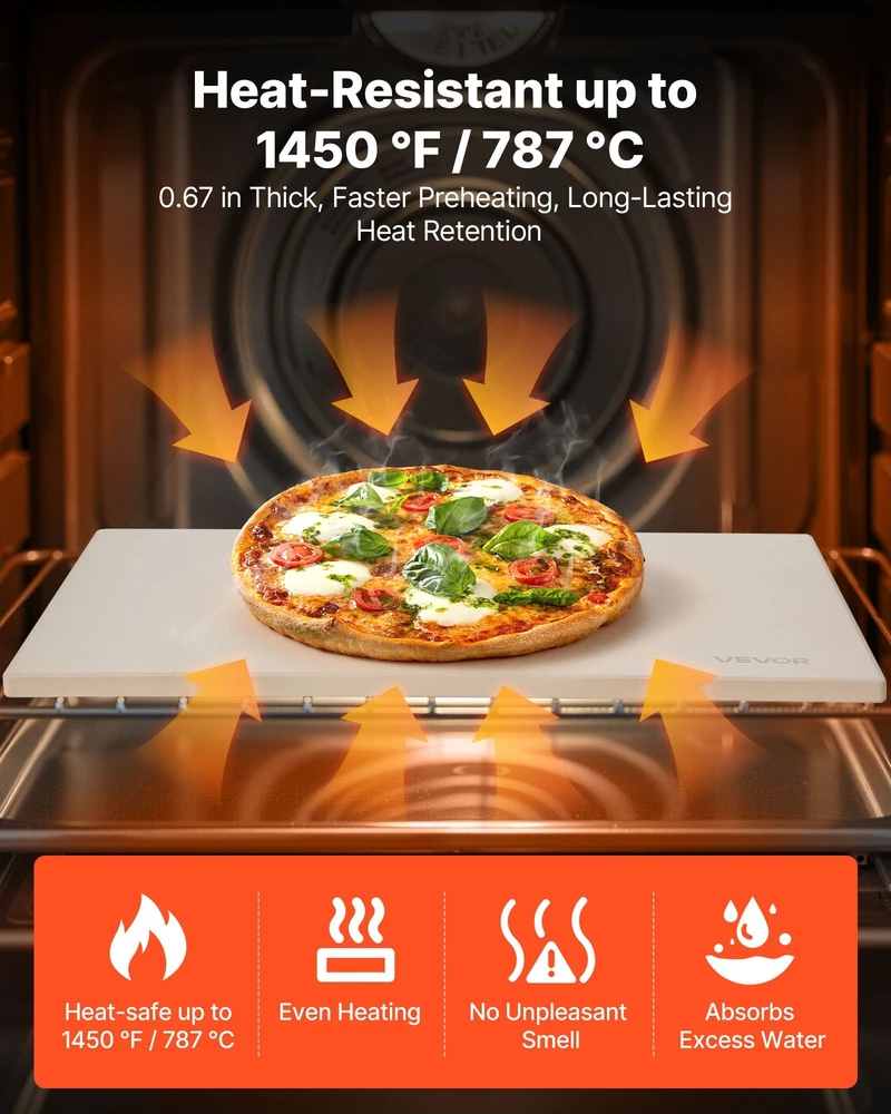 VEVOR Naudojimo viryklėje ir kepsninėje pizza akmuo