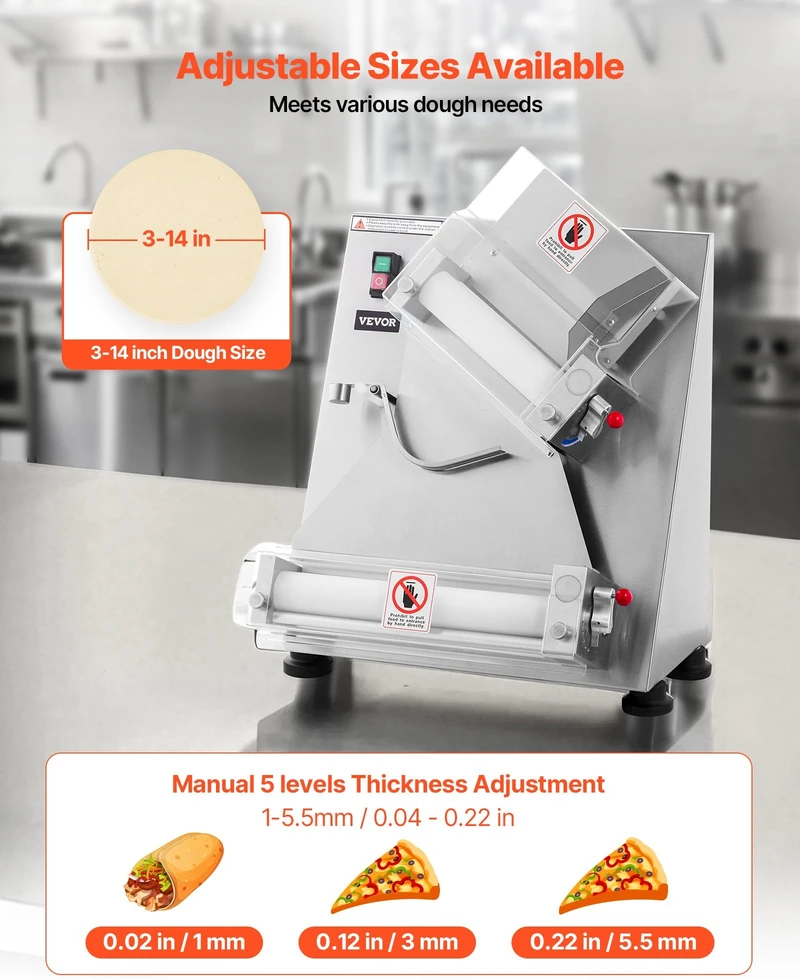 VEVOR 35 cm picos tešlos kočiotuvo presas