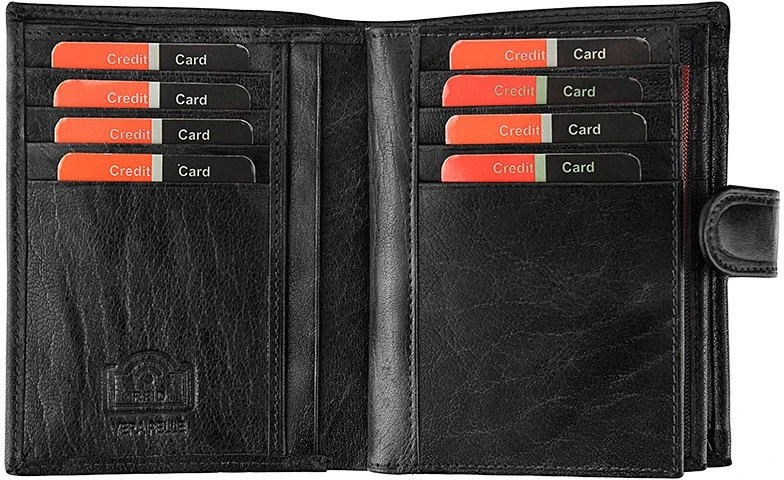 Pierre Cardin Męski Portfel Skóra Naturalna Pionowy Rozbudowany RFID
