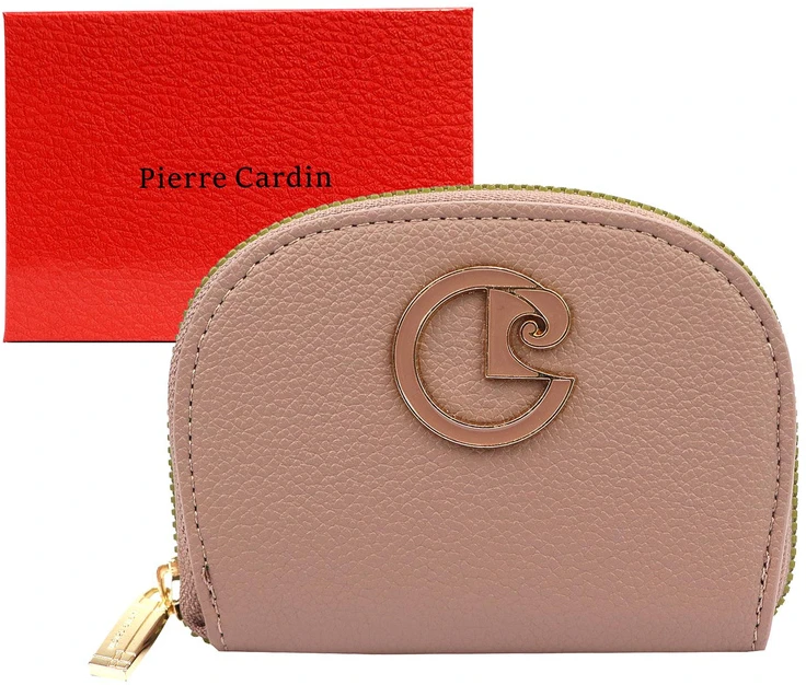 PIERRE CARDIN Moteriška Vidutinė RFID Piniginė su Užtrauktuku, Ekologinė Oda