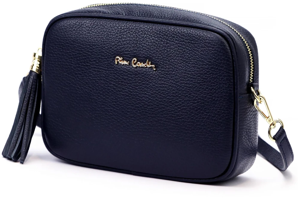 Moteriška odinė rankinė Pierre Cardin FRZ 1501, smėlio spalvos, su auksinės spalvos detalėmis
