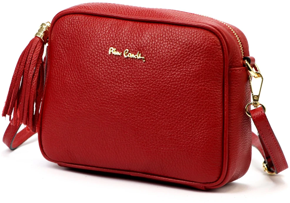 Moteriška odinė rankinė Pierre Cardin FRZ 1501, smėlio spalvos, su auksinės spalvos detalėmis