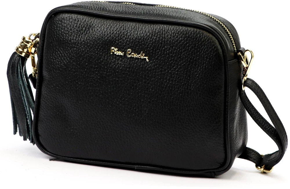 Moteriška odinė rankinė Pierre Cardin FRZ 1501, smėlio spalvos, su auksinės spalvos detalėmis