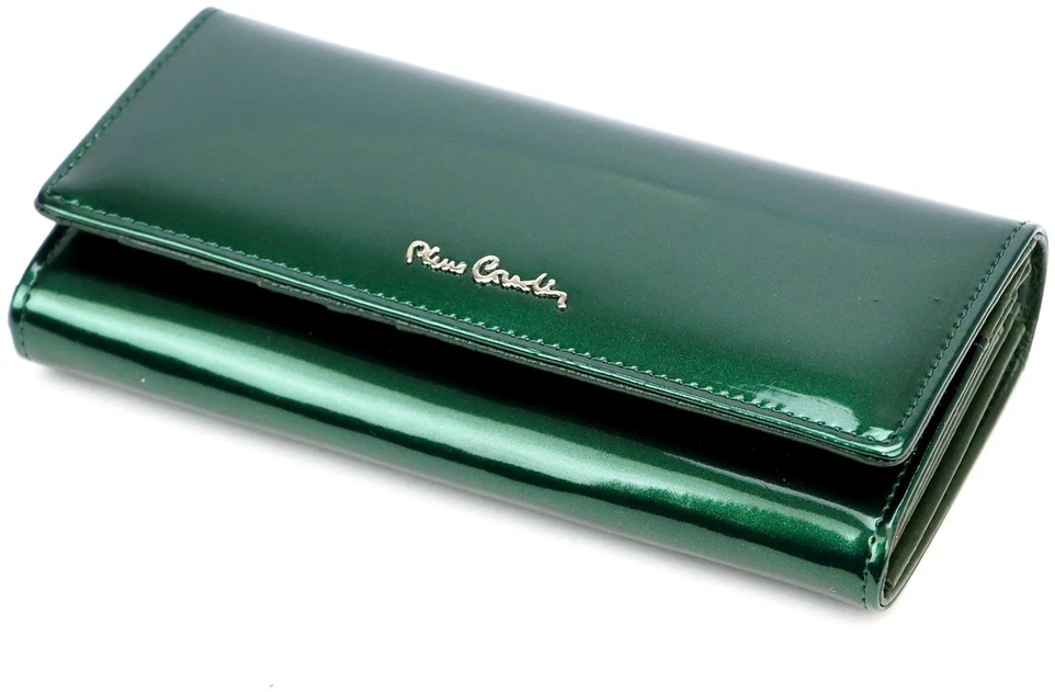 skóra naturalna + Damski portfel ze skóry ekologicznej Pierre Cardin 07 SHINY 100