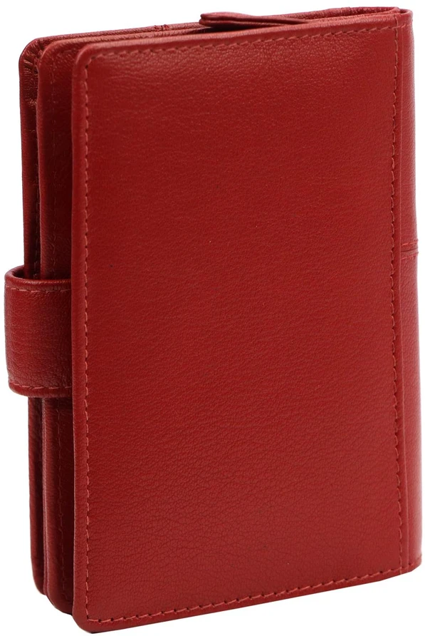 Moteriška natūralios odos piniginė Pierre Cardin, 10 × 13,5 × 3,5 cm, raudona