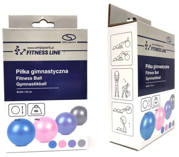 Smj Pilates gumos treniruočių kamuolys PVC BL032 25 cm HS-TNK-000009387