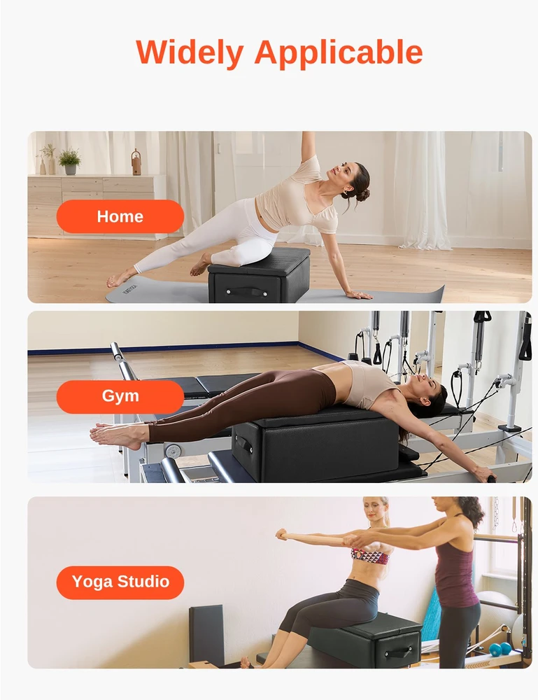 Vevor Pilates treniruokliui skirta dėžė juoda