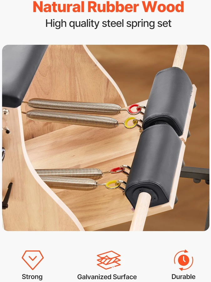 Vevor Pilates kėdė su padalytu pedalu viso kūno treniruotėms