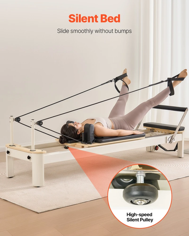 Vevor Pilates reformer treniruoklis namams su pasipriešinimu