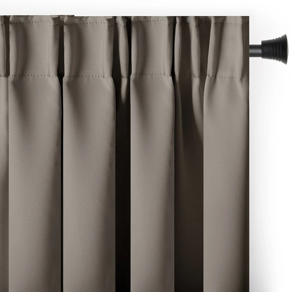 Pilka aksominė užuolaida su kilpomis AmeliaHome 140 × 280 cm