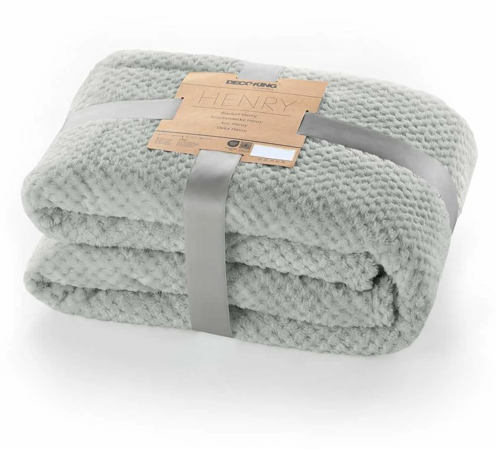 DecoKing Pilka antklodė 70×150 HENRY