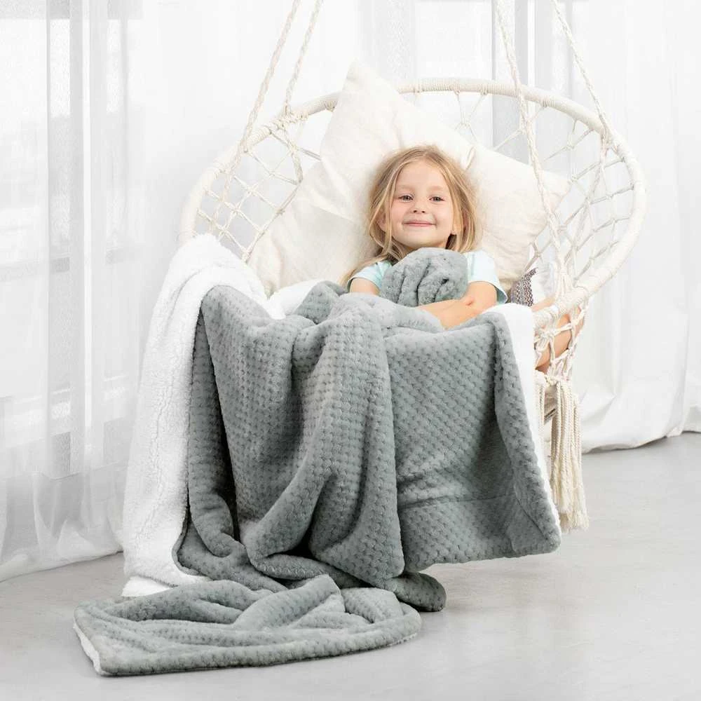 AmeliaHome Pledas SHLEEPY, 220x240 cm, spalva: pilka/balta