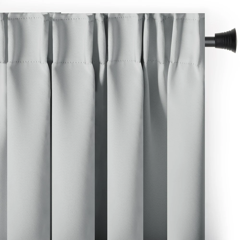 Pilka užuolaida su kilpomis Blackout AmeliaHome 140 × 175 cm