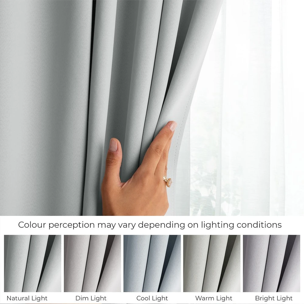 Pilka užuolaida su kilpomis Blackout AmeliaHome 140 × 175 cm