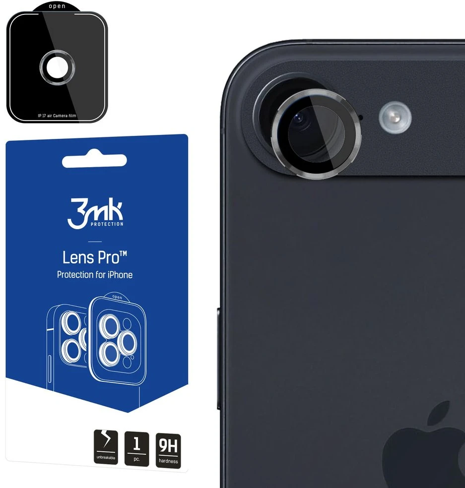 3Mk Protection 3mk grūdinto stiklo lęšių apsauga „Pro“ iPhone 17 Air telefonui – pilkas