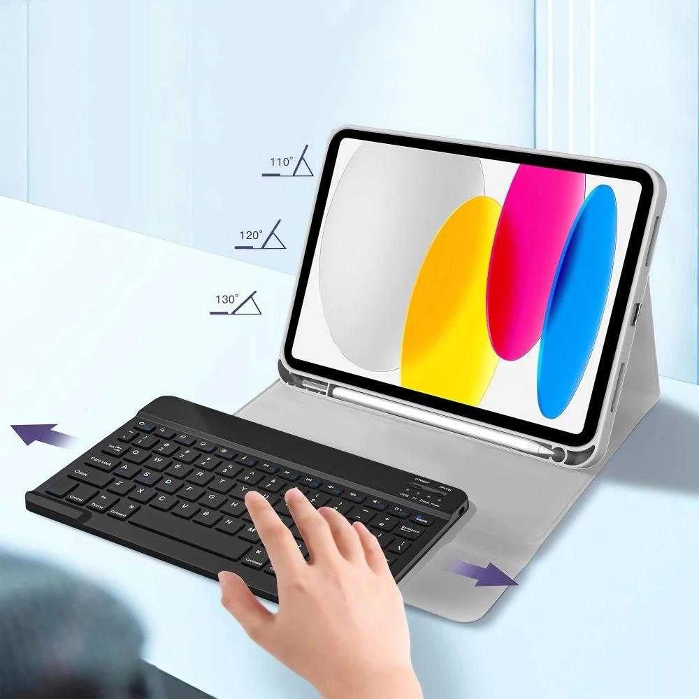 „Tech-Protect SC Pen + Keyboard“ dėklas, skirtas „iPad 10.9" 2022“ (10-osios kartos) / „11" 2025“ (11-osios kartos) – pilkas