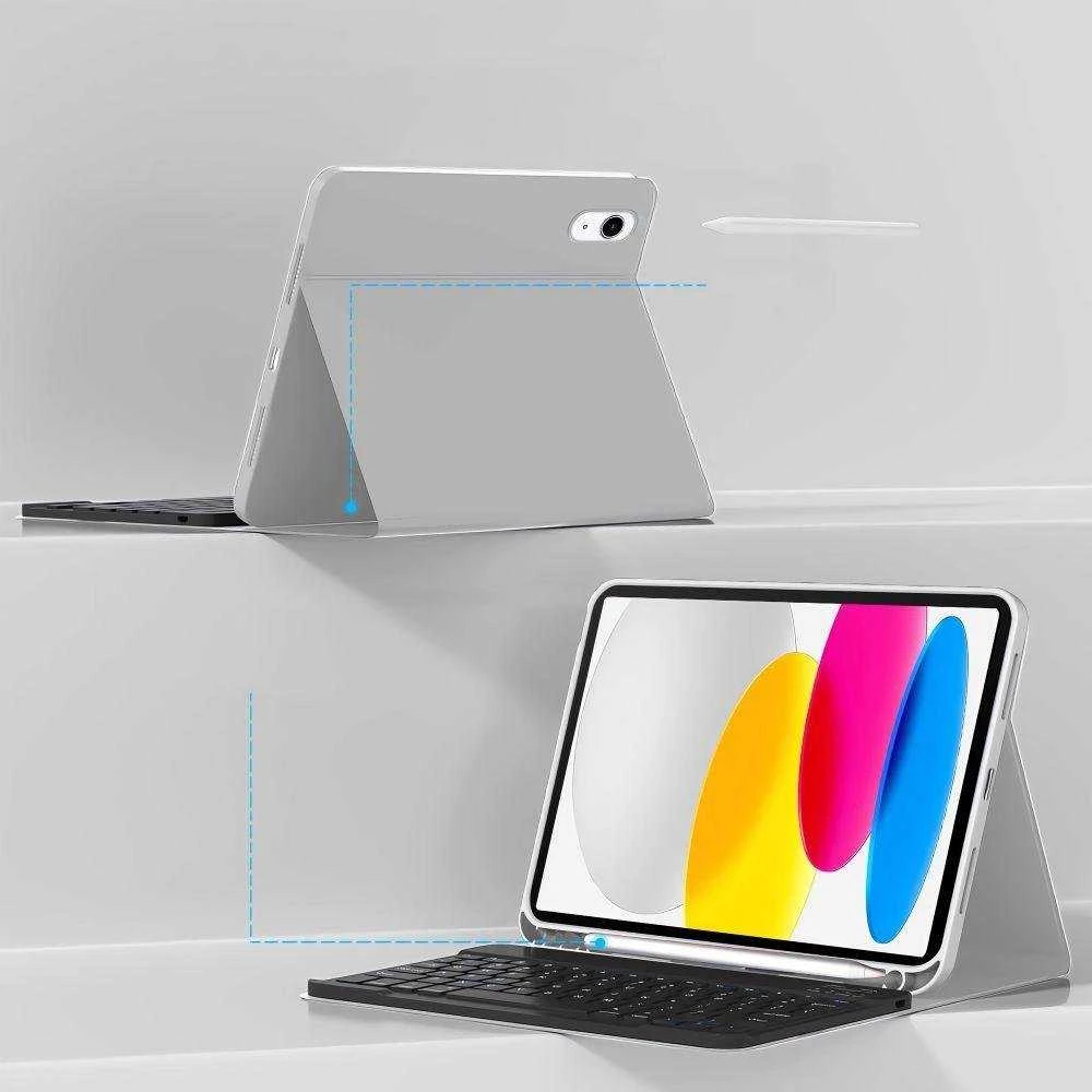 „Tech-Protect SC Pen + Keyboard“ dėklas, skirtas „iPad 10.9" 2022“ (10-osios kartos) / „11" 2025“ (11-osios kartos) – pilkas
