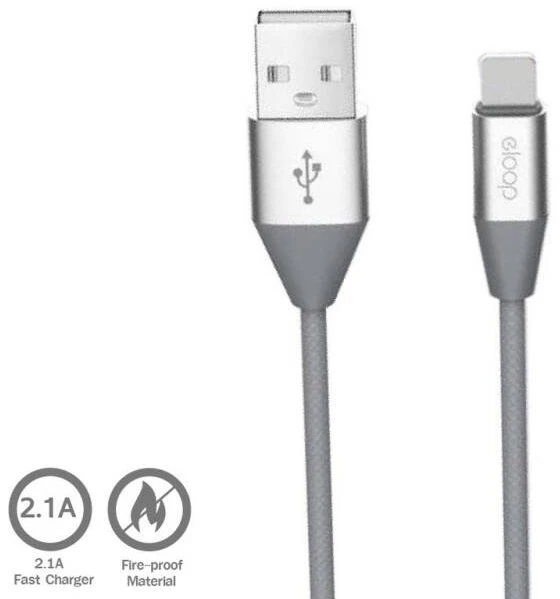Pilkas micro USB duomenų laidas 2,1 A, 1,2 m