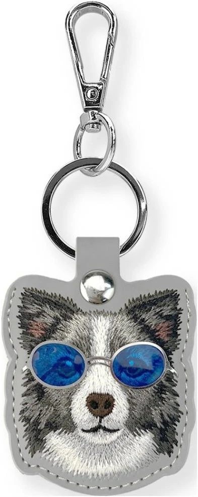 Dėklas locatorr Nimmy Glasses Cool and Cute Dog pilkos spalvos