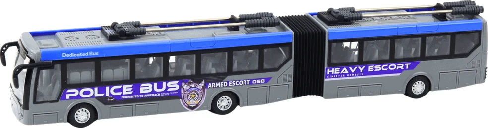 Nuotoliniu būdu valdomas policijos autobusas su LED apšvietimu, 1:32