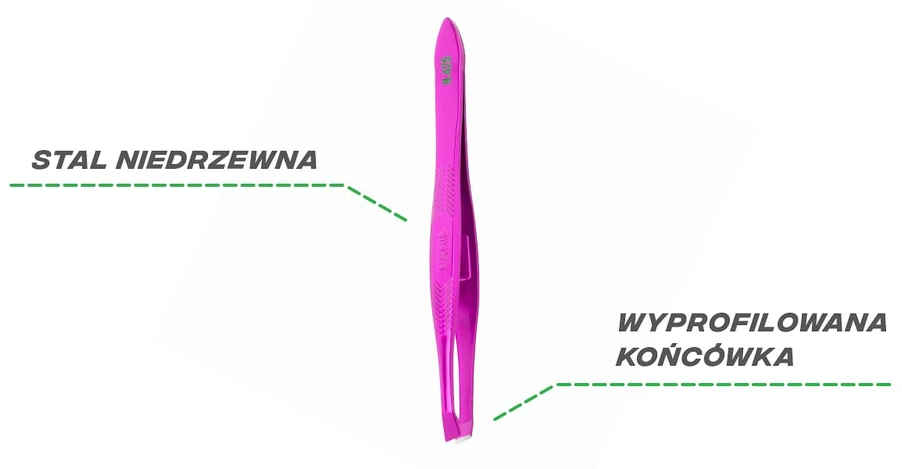 Activeshop Plieninis pincetas Nghia N-425, violetinis