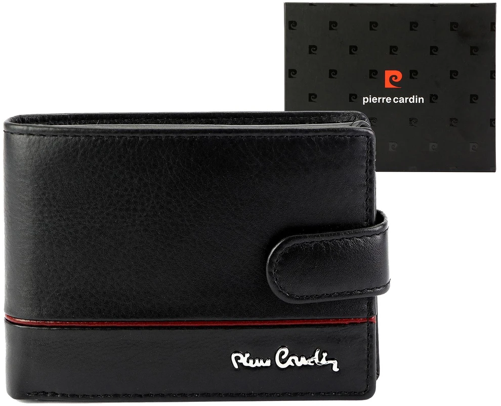 Vyriška odinė piniginė Pierre Cardin YS605 8825A juoda