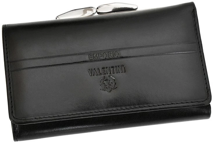 Piniginė juoda su sagtimi Emporio Valentini