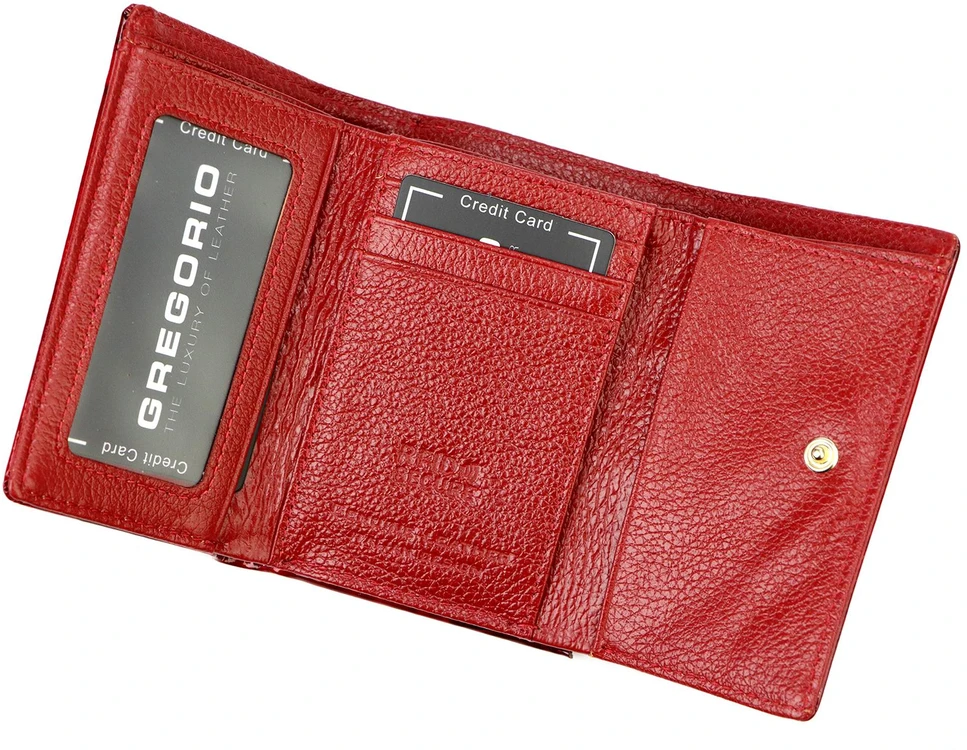 Lakierowany damski portfel su naturalnej skóry Gregorio BTS-117