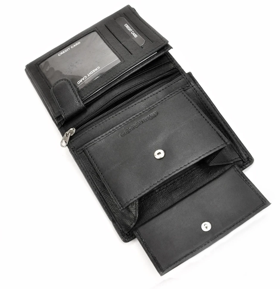 Norwegia, skórzany męski portfel Money Kepper SN5601 RFID