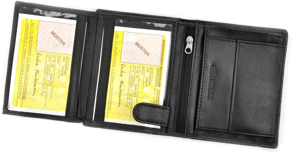 Norwegia, skórzany męski portfel Money Kepper SN5601 RFID