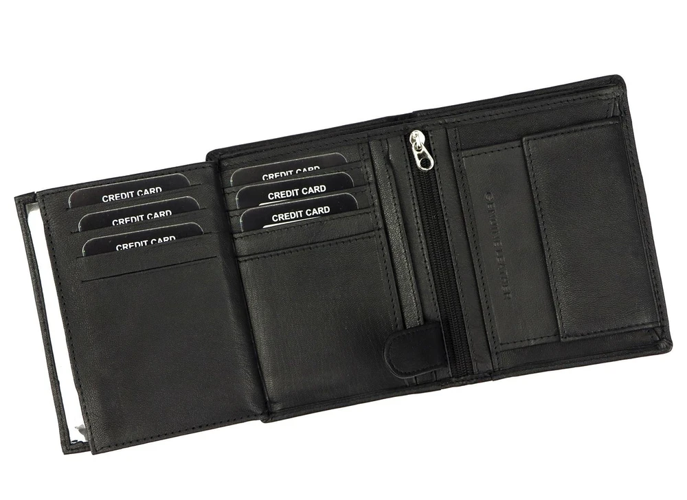 Norwegia, skórzany męski portfel Money Kepper SN5601 RFID