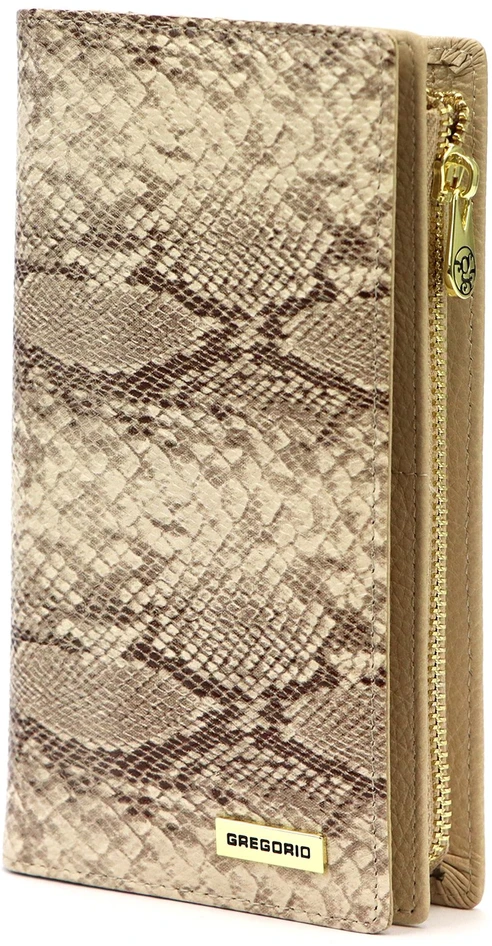 Moteriška odinė piniginė Gregorio SMC-124 smėlio
