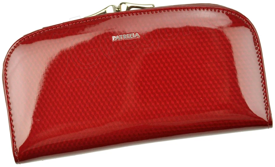 Natūralios odos moteriška piniginė RFID Patrizia CB-123, raudona