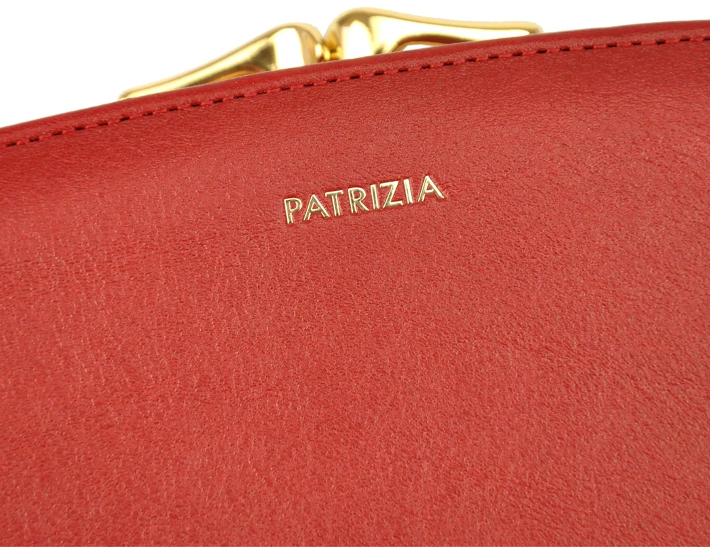 Natūralios odos moteriška piniginė RFID Patrizia IT-123, raudona