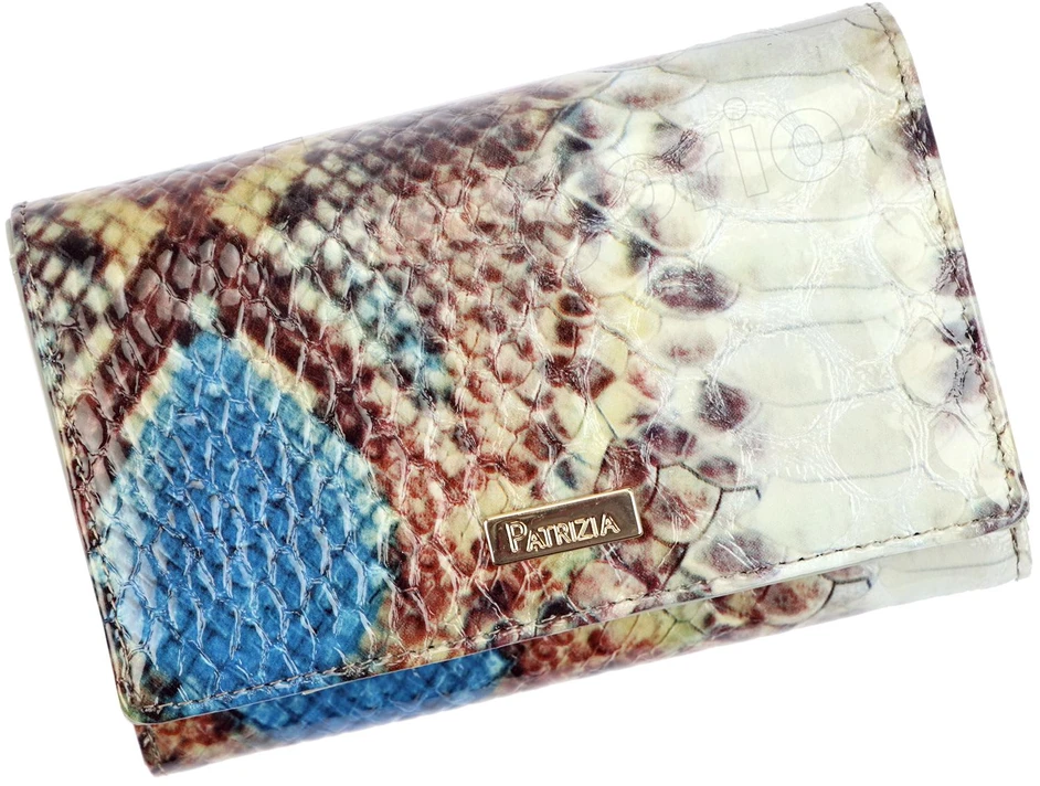 Natūralios odos moteriška piniginė RFID Patrizia VL-112, mėlyna