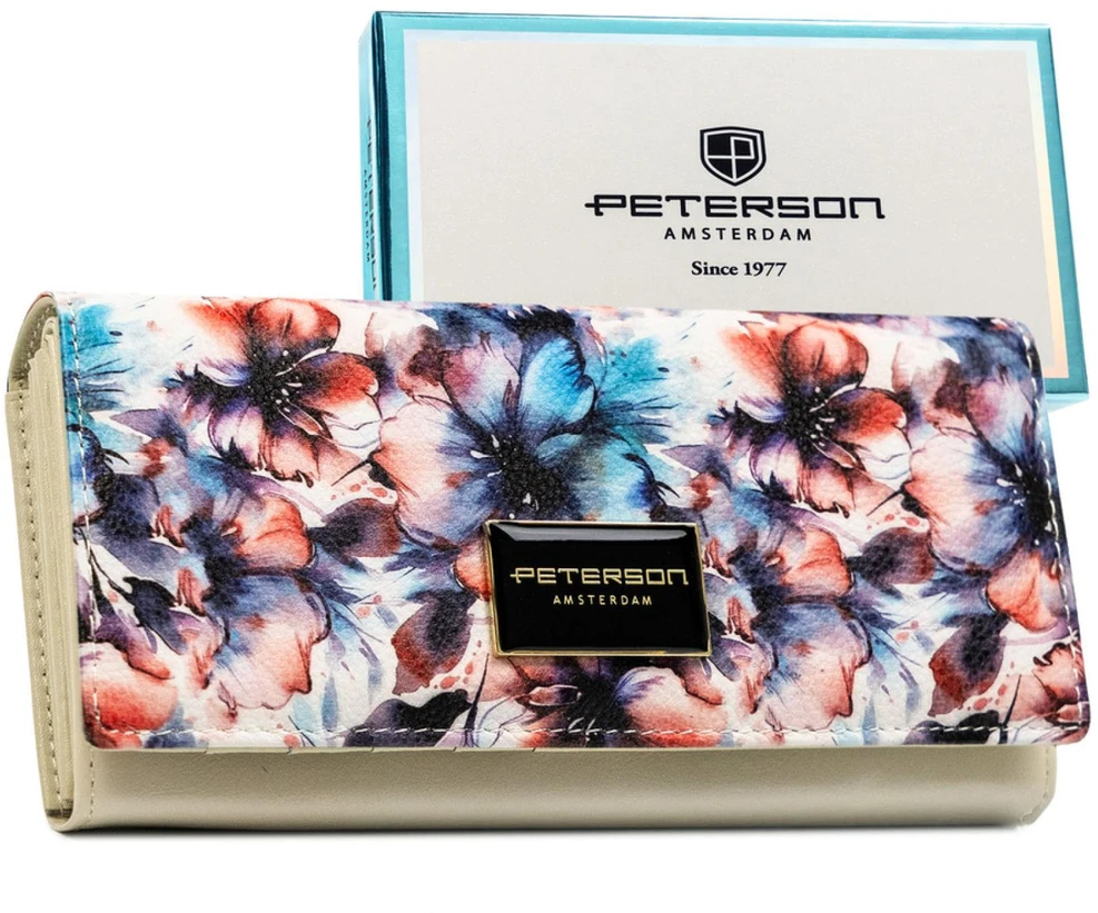 Piniginė moterims Peterson, gėlėtas PT74