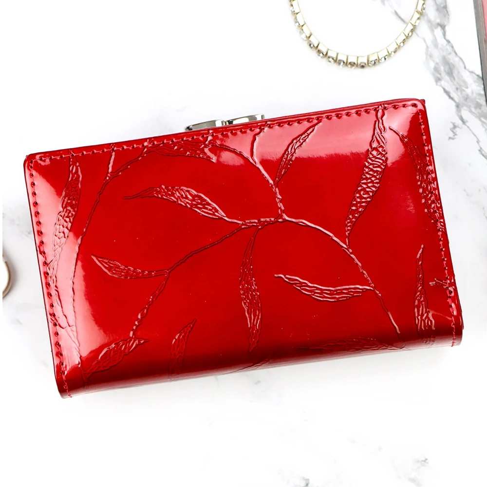 Moteriška odinė piniginė Pierre Cardin 02 LEAF-N 108 raudona