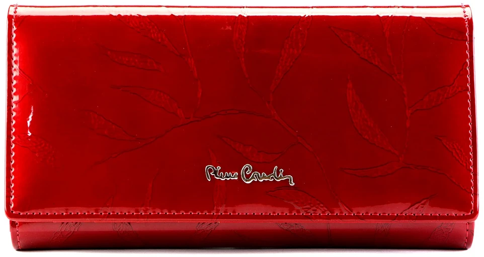 Moteriška odinė piniginė Pierre Cardin 02 LEAF-N 100 juoda