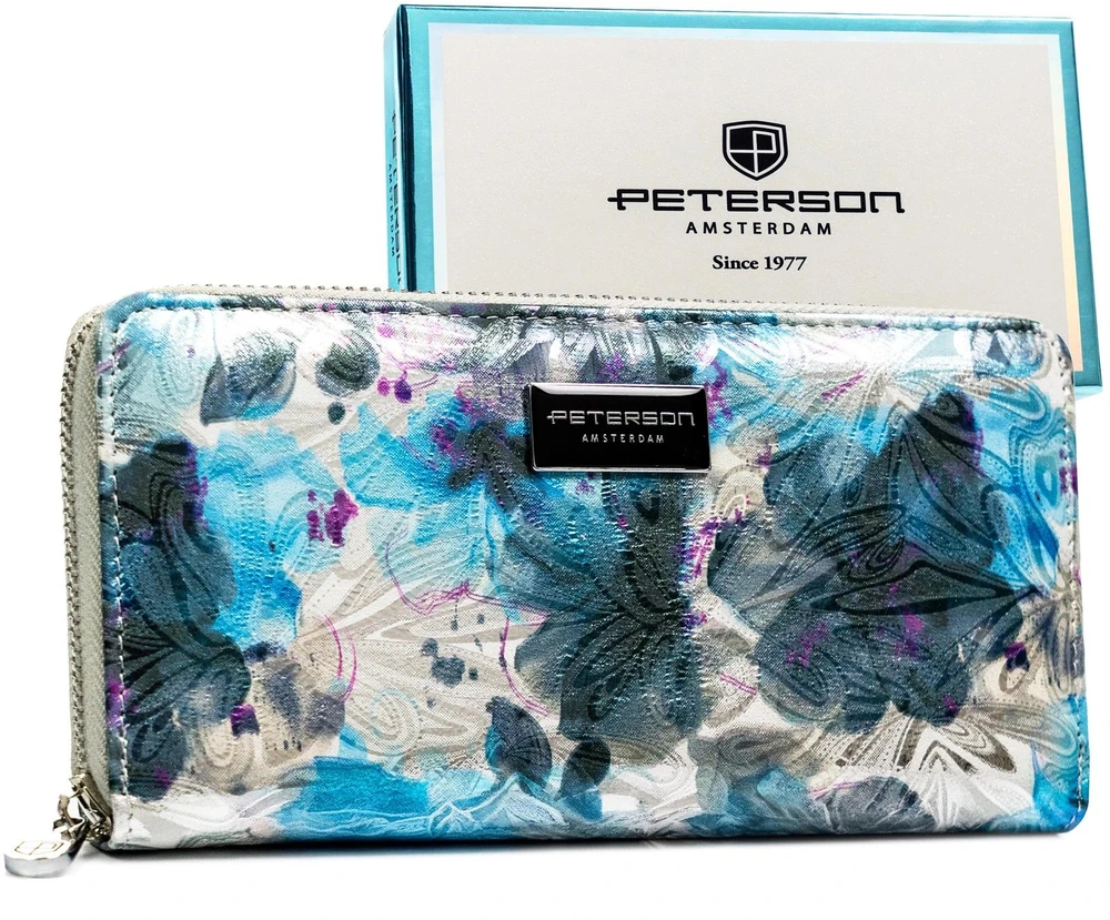 Vidutinė Piniginė moterims Peterson, gėlėta PT98