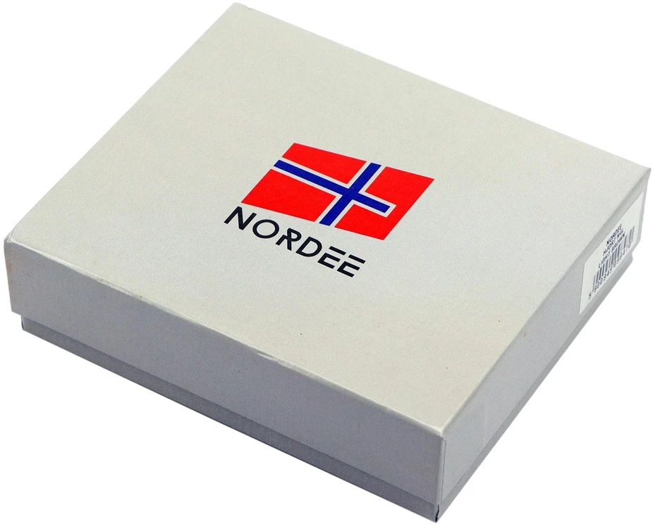 Vyriška odinė piniginė Nordee HJORT 035L juoda